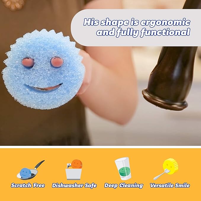 Scrub Daddy Sponge Set Scratch-Free Sponges for Dishes and Home مجموعة اسفنجات سكراب دادي